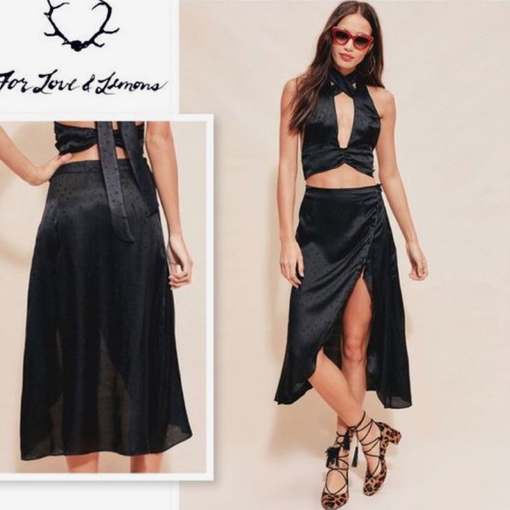 FOR LOVE AND LEMONS GABRIELLA MIDI SKIRT - Picture 5 of 8